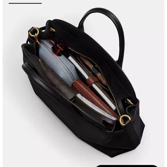 Coach Empire Carryall 40 Satchel Dark Navy Large Women's Bag - Picture 7 of 14